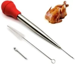 Turkey Baster Syringe For Cooking, Baster Syringe For Thanksgiving, Stainless Steel Turkey Baster With Needles And Cleaning Brush -Peugeot Shop 41RQfLipfgS. AC
