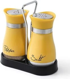 Salt And Pepper Shakers Set, Stainless Steel With Glass Bottle For Table, RV, Camp, BBQ, Set Of 2, Sliver -Peugeot Shop 41RXKuW OL. AC