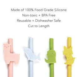 Silicone Straws Reusable Safe For Kids, 4pcs Flexible 7.8 Inches Long With 1 Cleaning Brush For 20oz And 30oz Tumblers, BPA Free, Eco-Friendly 10 Silicone Straws Reusable Safe For Kids, 4pcs Flexible 7.8 Inches Long With 1 Cleaning Brush For 20oz And 30oz Tumblers, BPA Free, Eco-Friendly -Peugeot Shop 41RZmPMthDL