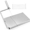 Wire Cheese Slicer,Stainless Steel Cheese Slicer With Accurate Size Scale，Stainless Steel Cheese Cutter With Serving Board
