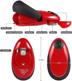 Lectric Can Opener, Open Cans With One Touch Smooth Edge Automatic Kitchen Gadget For Seniors With Arthritis, Food-Safe And Battery Operated Handheld Can Opener Electric Fits All Can Sizes -Peugeot Shop 41RhelpUoNL