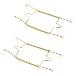 Plate Hanger 10" U Type Stainless Steel Plate Hangers Invisible Wall Hooks For Walls Compatible Decorative Plates Hooks Dish Display Holder Golden 2PCS