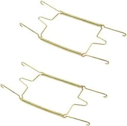 Plate Hanger 10" U Type Stainless Steel Plate Hangers Invisible Wall Hooks For Walls Compatible Decorative Plates Hooks Dish Display Holder Golden 2PCS -Peugeot Shop 41Rmfe2Xr5L. AC