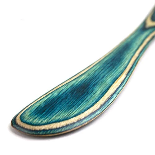 Ique Mykonos Collection Cheese Spreader Knife In Colored Birch Wood 4 Ique Mykonos Collection Cheese Spreader Knife In Colored Birch Wood - Image 4