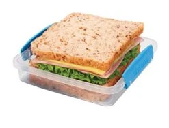 Sistema KLIP IT Accents Collection Sandwich Box Food Storage Container, 15.2 Oz./0.5 L, Color Received May Vary -Peugeot Shop 41S1cCqrbFL