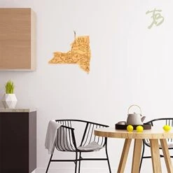 Destination New York State Shaped Serving And Cutting Board, Includes Hang Tie For Wall Display -Peugeot Shop 41S9TJUpLjL