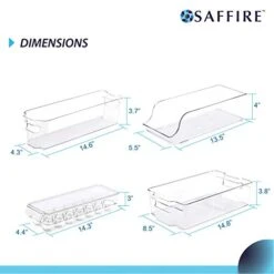 6-Pieces Organizer Bins For Refrigerator, Freezer, Drawer And Pantry BPA-Free 13 6-Pieces Organizer Bins For Refrigerator, Freezer, Drawer And Pantry BPA-Free -Peugeot Shop 41SDmjl7JgL