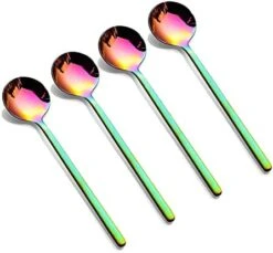 Set Of 8 Mini Espresso Spoons 5.3-inch Matte Black Frosted Handle Stainless Steel Coffee Spoons For Dessert Tea Ice Cream Sugar Cake Coffee -Peugeot Shop 41SKD7NuOL. AC