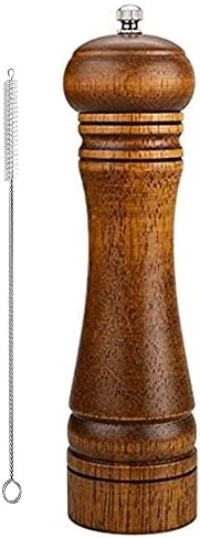 Efillable Wooden Pepper Mill - Big Solid Oaken Wood Gourmet Professional Mills Shaker With Strong Non-corrosive Adjustable Ceramic Grinder Mechanism - Fine To Coarse - 8 In 5 Efillable Wooden Pepper Mill - Big Solid Oaken Wood Gourmet Professional Mills Shaker With Strong Non-corrosive Adjustable Ceramic Grinder Mechanism - Fine To Coarse - 8 In - Image 5