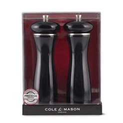 Cole & Mason Precision Sherwood Black Gloss Salt And Pepper Mill Gift Set, Wood, 20 Cm 13 Cole & Mason Precision Sherwood Black Gloss Salt And Pepper Mill Gift Set, Wood, 20 Cm -Peugeot Shop 41SLRhA36ML