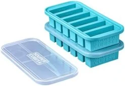 1/2-Cup Freezing Tray With Lid, Aqua, Makes 6 Perfect 1/2 Cup Portions, Freeze Pesto, Salsa, Sauce, Food -Peugeot Shop 41SYZaPHTL. AC