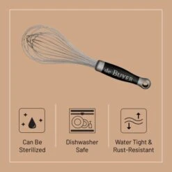 De Buyer GOMA Universal Whisk - 11.75” - Ideal For Commercial & Home Kitchens - Designed For Heavy, Frequent Use - Ergonomic & No-Slip Grip - Dishwasher Safe 7 De Buyer GOMA Universal Whisk - 11.75” - Ideal For Commercial & Home Kitchens - Designed For Heavy, Frequent Use - Ergonomic & No-Slip Grip - Dishwasher Safe -Peugeot Shop 41Sis0hLhdL