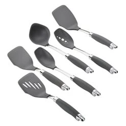 SureGrip Nonstick Utensil Kitchen Cooking Tools Set, 6 Piece, Graphite