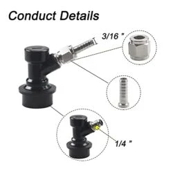 2 PACK Ball Lock MFL Dis-connect Set With Swivel Nuts 1/4 Liquid Barbed By PERA 7 2 PACK Ball Lock MFL Dis-connect Set With Swivel Nuts 1/4 Liquid Barbed By PERA -Peugeot Shop 41SsCV2imLL