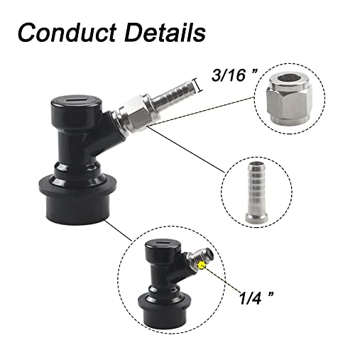 2 PACK Ball Lock MFL Dis-connect Set With Swivel Nuts 1/4 Liquid Barbed By PERA 3 2 PACK Ball Lock MFL Dis-connect Set With Swivel Nuts 1/4 Liquid Barbed By PERA - Image 3