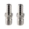2pcs Brewing Stainless Steel 1/2" Barb Male Quick Disconnect Homebrew Fitting Connector Homebrewing