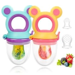Aby Food Feeder/Fruit Feeder Pacifier (2 Pack) - HAOBAOBEI Infant Teething Toy Teether In Appetite Stimulating Colors, Bonus Includes 3 Sizes Silicone Pouches 28 Aby Food Feeder/Fruit Feeder Pacifier (2 Pack) - HAOBAOBEI Infant Teething Toy Teether In Appetite Stimulating Colors, Bonus Includes 3 Sizes Silicone Pouches -Peugeot Shop 41SyQH865eL
