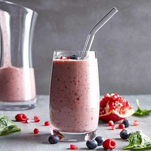 ALM Glass Straws - 6 Bent Reusable 8 Inch Drinking Straws + Plastic-Free Cleaning Brush - Dishwasher Safe - Eco-Friendly - Perfect For Smoothies, Cocktails 2 ALM Glass Straws - 6 Bent Reusable 8 Inch Drinking Straws + Plastic-Free Cleaning Brush - Dishwasher Safe - Eco-Friendly - Perfect For Smoothies, Cocktails - Image 2