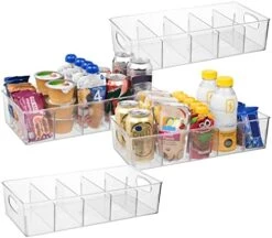Plastic Pantry Organization And Storage Bins With Removable Dividers – XL Perfect Kitchen Organization Or Kitchen Storage – Refrigerator Organizer Bins, Cabinet Organizers, 2 Pack -Peugeot Shop 41T 4nRZWfL. AC