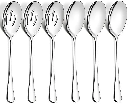 6-Piece Large Rainbow Serving Spoons, Rainbow Slotted Serving Spoons, 9.8Inch Stainless Steel Serving Utensils For Party Buffet Restaurant Banquet Dinner Catering, Dishwasher Safe 14 6-Piece Large Rainbow Serving Spoons, Rainbow Slotted Serving Spoons, 9.8Inch Stainless Steel Serving Utensils For Party Buffet Restaurant Banquet Dinner Catering, Dishwasher Safe - Image 14