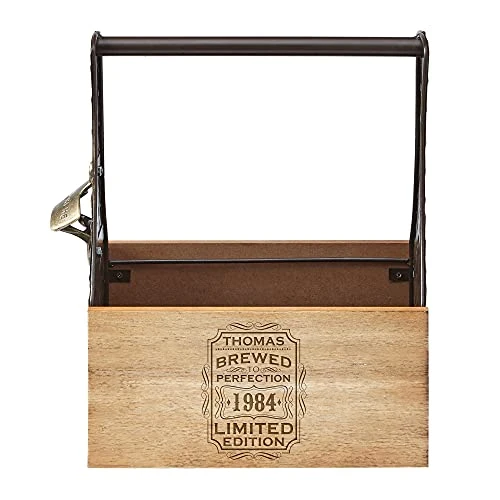 Let's Make Memories Personalized Beer Caddy - Brews On The Go - For Dad, Grandpa - For Father's Day - 9" L X 5.5" W X 11" H 1 Let's Make Memories Personalized Beer Caddy - Brews On The Go - For Dad, Grandpa - For Father's Day - 9" L X 5.5" W X 11" H