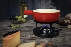 Uhn Rikon Induction Cast Iron Fondue Pot, 9.45", Red -Peugeot Shop 41TNFHSUsgL