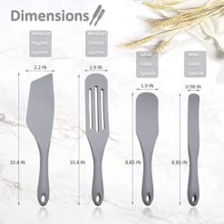 Silicone Spurtle Set, Silicone Spatula Set, Heat Resistant Cooking Utensil For Nonstick Cookware, Serving，Baking, Whisking, Smashing, Scooping, Spreading, 4 Piece -Peugeot Shop 41TPphGTulL