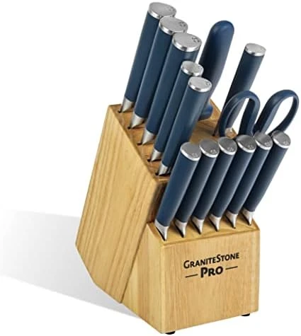 Stone Pro Nutriblade 14-Piece Knife Set For Kitchen With Knife Block, Premium Kitchen Knives Set For Kitchen, Chef Knife Set With Block, Complete Knifes Set, Ultra Sharp Stainless-Steel Blade 6 Stone Pro Nutriblade 14-Piece Knife Set For Kitchen With Knife Block, Premium Kitchen Knives Set For Kitchen, Chef Knife Set With Block, Complete Knifes Set, Ultra Sharp Stainless-Steel Blade - Image 6