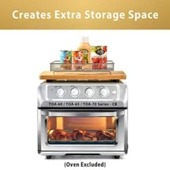 Cutting Board Compatible With TOA-70/TOA-65/TOA-60 Series Air Fryer Oven, Accessories For Convection Toaster Oven, With Heat Resistant Silicone Feet, Creates Storage Space, Protects Cabinet Cupboard -Peugeot Shop 41TXqFd0bqL