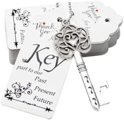 52pcs Vintage Skeleton Key Bottle Opener Wedding Party Favor Guest Souvenir Gift Set With Tag Card And Keychain(Antique Copper) -Peugeot Shop 41TnDoYPCIL. AC