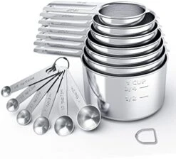 Stainless Steel Measuring Cups & Spoons Set, Cups And Spoons,Kitchen Gadgets For Cooking & Baking (Sliver-4+6) 13 Stainless Steel Measuring Cups & Spoons Set, Cups And Spoons,Kitchen Gadgets For Cooking & Baking (Sliver-4+6) -Peugeot Shop 41U4RXdxSCL. AC