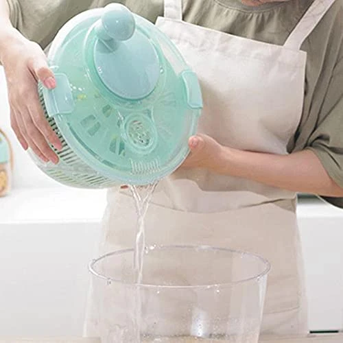 HEIMP Dryer Salad Spinner With Handle, Manual Salad Spinner, With Bowl To Wash, Dry, Lettuce, Vegetables, Fruit Drain Dishwasher Safe Kitchen Slicer 5 HEIMP Dryer Salad Spinner With Handle, Manual Salad Spinner, With Bowl To Wash, Dry, Lettuce, Vegetables, Fruit Drain Dishwasher Safe Kitchen Slicer - Image 5