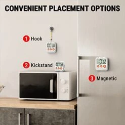 TM03 2-Pack Digital Timer For Kids & Teachers, Kitchen Timers For Cooking With 2-Level Alarm Volume, Countdown Timer Stopwatch For Classroom Supplies, Exercise, Baking, Playtime Or Work -Peugeot Shop 41UIAM28sML