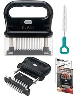 Meat Tenderizer Tool, Detachable 48-Blade Stainless Steel Steak Tenderizer Needles For Tenderizing Beef/Chicken/Pork, Dishwasher Safe, Cleaning Brush/User Manual/Recipe Ebook (PDF) Included