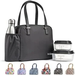 + Fresh Laketown Insulated Lunch Bag, Cooler Bag, For Women, Reusable Lunch Box, Perfect For Work, School, Beach & More, Black Cheetah -Peugeot Shop 41UJmbxHu6L. AC