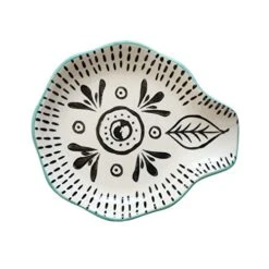 DA8655 Hand Stamped Stoneware Spoon Rest