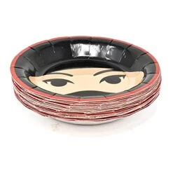 Ninja Warrior Party Supplies Tableware Set 24 9" Paper Plates 24 7" Plate 24 9 Oz Cup 50 Lunch Napkins For Ninjas Master Warriors Sword Theme Samurai Karate Martial Arts Disposable Birthday Decoration -Peugeot Shop 41UK5V0FKRL