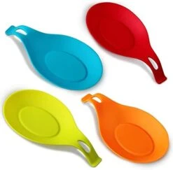 INeibo Silicone Spoon Rest, Pack Of 4-BPA Free Flexible Silicone Kitchen Utensil Rest Ladle Spoon Holder For Stove Top – For Cooking Spatula, Ladle, Brush, Risotto -Peugeot Shop 41UMo9GWegL. AC