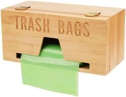 Trash Bag Dispenser For Plastic Bags, Garbage Bag Organizer Roll Holder Under Sink, Bamboo Wall Mounted Trash Bag Organizer For Cabinet Kitchen Countertop - Large -Peugeot Shop 41UOl50YgAL. AC