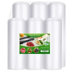 6 Pack 8"x20'(3Rolls) And11"x20'(3Rolls) Food Vacuum Sealer Bags Rolls With BPA Free,Heavy Duty,Great For Sous Vide And Vac Seal Storage