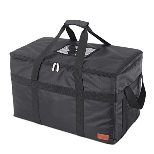 Insulated Food Delivery XXL Commercial Bag Grocery Bags Hot Bags For Delivery Waterproof - Premium Food Warmer Bag For Uber Eats And Doordash With Hard Bottom Black 6 Insulated Food Delivery XXL Commercial Bag Grocery Bags Hot Bags For Delivery Waterproof - Premium Food Warmer Bag For Uber Eats And Doordash With Hard Bottom Black - Image 6
