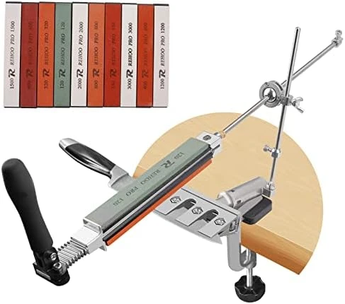 Upgraded Professional Knife Sharpener With 10 Whetstones, 360° Rotation Flip Design Fixed-Angle Stainless Steel Kitchen Chef Knife Sharpening Kit Abrasive Holding System Tools 5 Upgraded Professional Knife Sharpener With 10 Whetstones, 360° Rotation Flip Design Fixed-Angle Stainless Steel Kitchen Chef Knife Sharpening Kit Abrasive Holding System Tools - Image 5