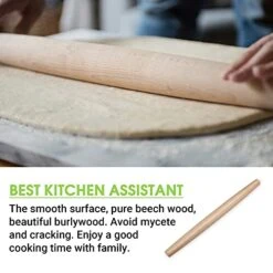 Rench Rolling Pin For Baking 18 Inch - Gifbera Better Wood Beech Dough Roller Baking Utensils For Pizza Bread Pastry Fondant -Peugeot Shop 41UsgxPw3mL