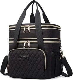 Insulated Lunch Bag For Women/Men, Leakproof/Expandable/2 Compartment (10L+4L) Cooler Tote Bag For Work School Outdoor, Wide Open Thermal Meal Prep Lunch Organizer Box For Kids/Adults, Purple -Peugeot Shop 41Ux8WwxGUS. AC