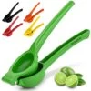 Premium Quality Metal Lime Squeezer, Citrus Juicer, Manual Press For Extracting The Most Juice Possible - Lime Juicer (Green)