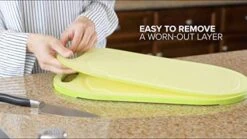 (5 Layers) Multi-Layer Non-Slip Cutting Board, Innovative 5 Layered Construction, 5 Kitchen Chopping Boards For Price Of 1, BPA Free, Non Porous, Dishwasher Safe, Juice Grooves (Blue) 11 (5 Layers) Multi-Layer Non-Slip Cutting Board, Innovative 5 Layered Construction, 5 Kitchen Chopping Boards For Price Of 1, BPA Free, Non Porous, Dishwasher Safe, Juice Grooves (Blue) -Peugeot Shop 41V6UfYlQAL