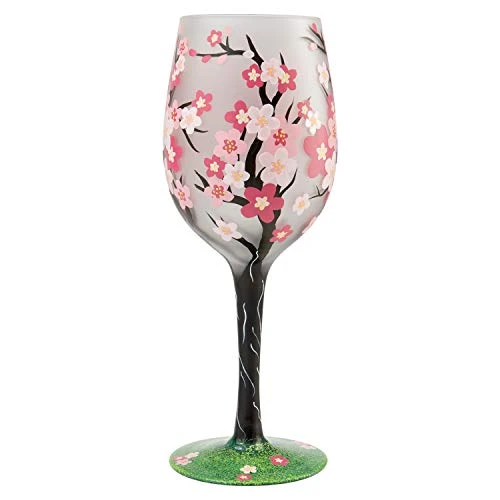 Enesco Designs By Lolita Cherry Blossom Artisan Wine Glass, 15 Ounce, Multicolor,6007483 3 Enesco Designs By Lolita Cherry Blossom Artisan Wine Glass, 15 Ounce, Multicolor,6007483 - Image 3