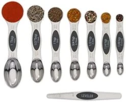 Magnetic Metal Measuring Spoons Set Stainless Steel Etched Stackable Teaspoons Tablespoons Dual Sided Measure Spoon Set Of 8 For Measuring Dry And Liquid Ingredients (Black) 14 Magnetic Metal Measuring Spoons Set Stainless Steel Etched Stackable Teaspoons Tablespoons Dual Sided Measure Spoon Set Of 8 For Measuring Dry And Liquid Ingredients (Black) -Peugeot Shop 41VHp2d3trL. AC