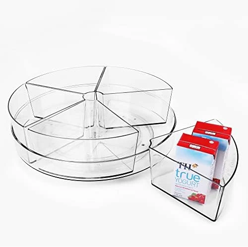 Lazy Susan Organizers, 4 Pack 10.6” Clear Lazy Susan Turntable For Kitchen, Cabinet, Fridge, Pantry, Countertop, Bathroom Storage 7 Lazy Susan Organizers, 4 Pack 10.6” Clear Lazy Susan Turntable For Kitchen, Cabinet, Fridge, Pantry, Countertop, Bathroom Storage - Image 7