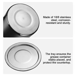 Oil Strainer Pot Grease Can 1.2 L Capacity Stainless Steel Oil Storage Container With Strainer For Kitchen Dust-proof Lid Non-slip Plate Storing Cooking Grease And Frying Oil (Silver) 6 Oil Strainer Pot Grease Can 1.2 L Capacity Stainless Steel Oil Storage Container With Strainer For Kitchen Dust-proof Lid Non-slip Plate Storing Cooking Grease And Frying Oil (Silver) -Peugeot Shop 41VOjkaT0bS